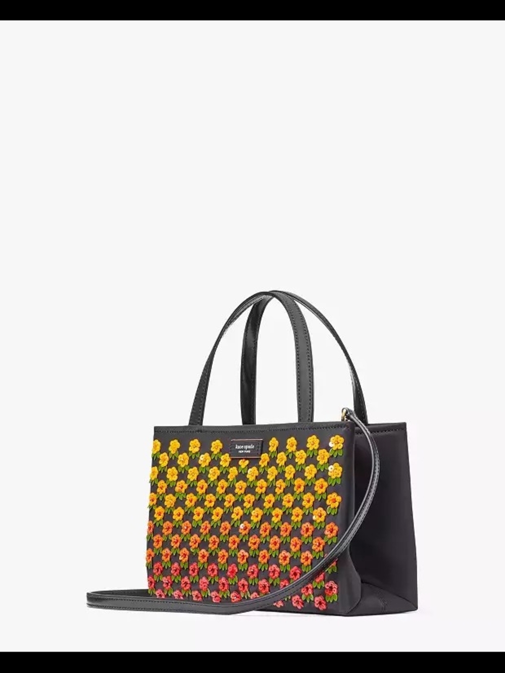 NWOT kate spade Sam Icon Floral Embellished Nylon Small Tote With Dust Bag